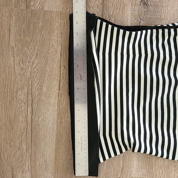 Zara black and white stripped strapless tube dress. - Picture 7 of 8